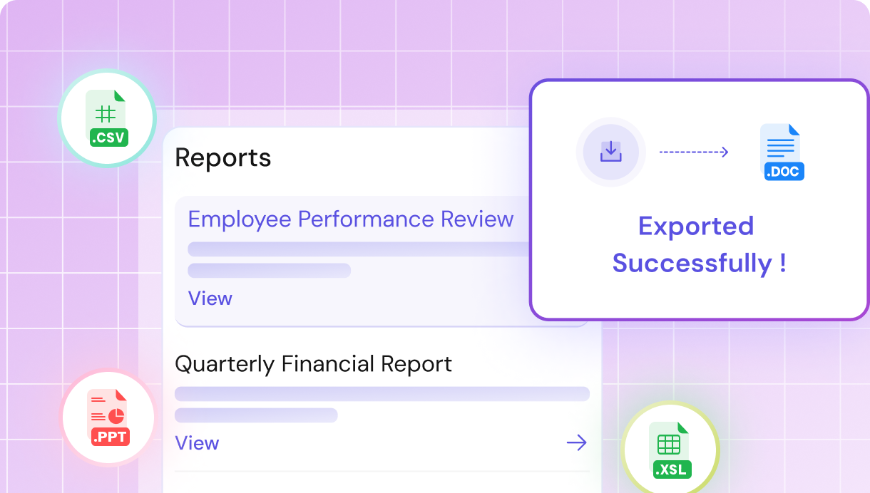 Export capabilities