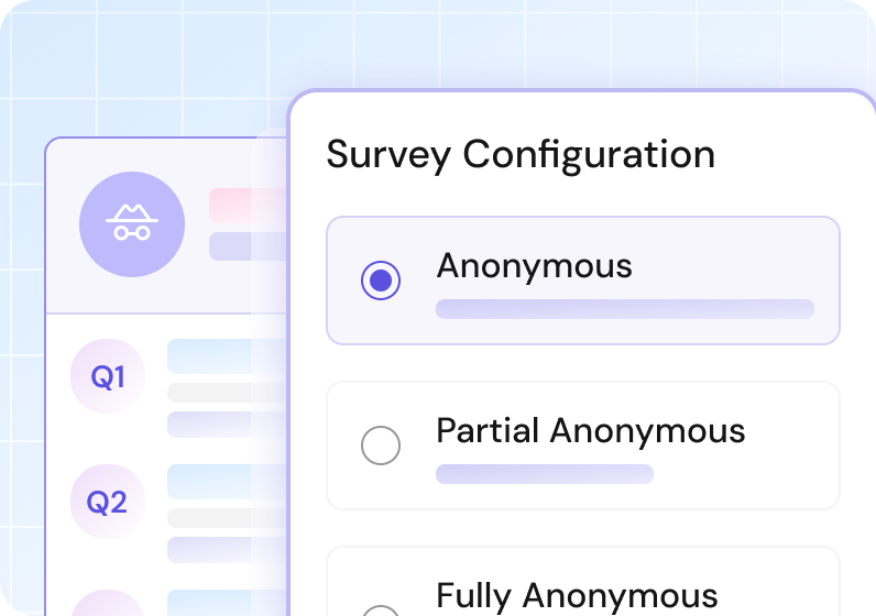 Configurable anonymous surveys