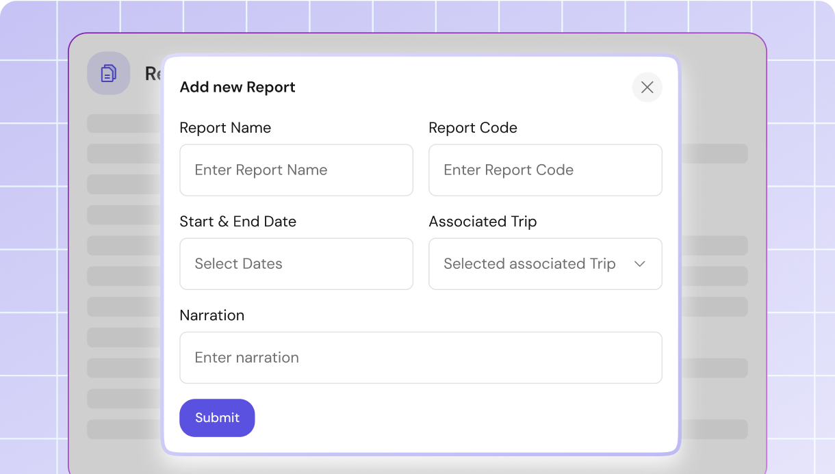 Raising a report request