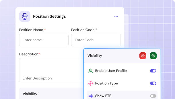 Position settings 1x