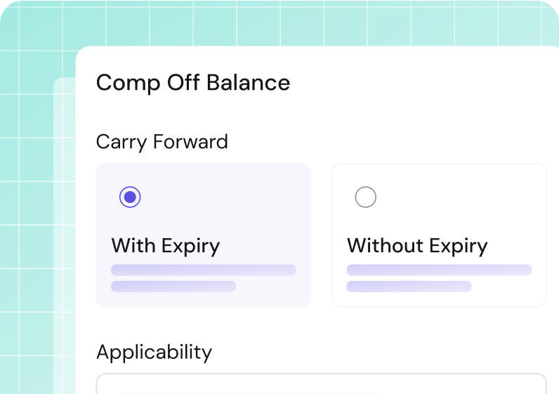 Diverse expiry and cut off for comp off