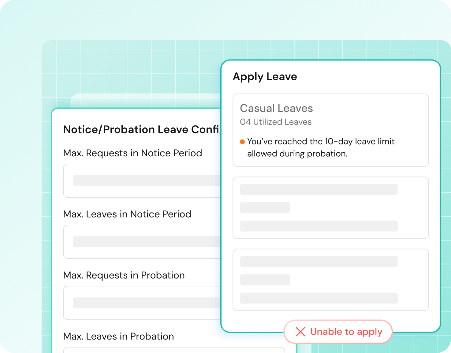 Leave restrictions based on employment status