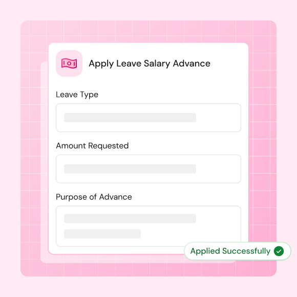 Leave salary advance