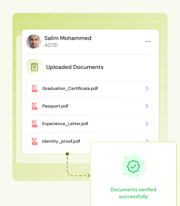 Document collection and verification 1x