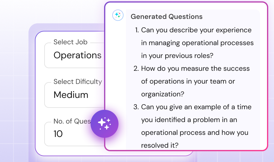 Dynamic interview question creator