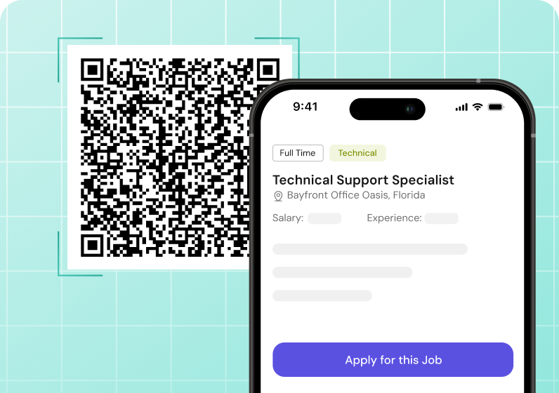 Qr code for job sharing