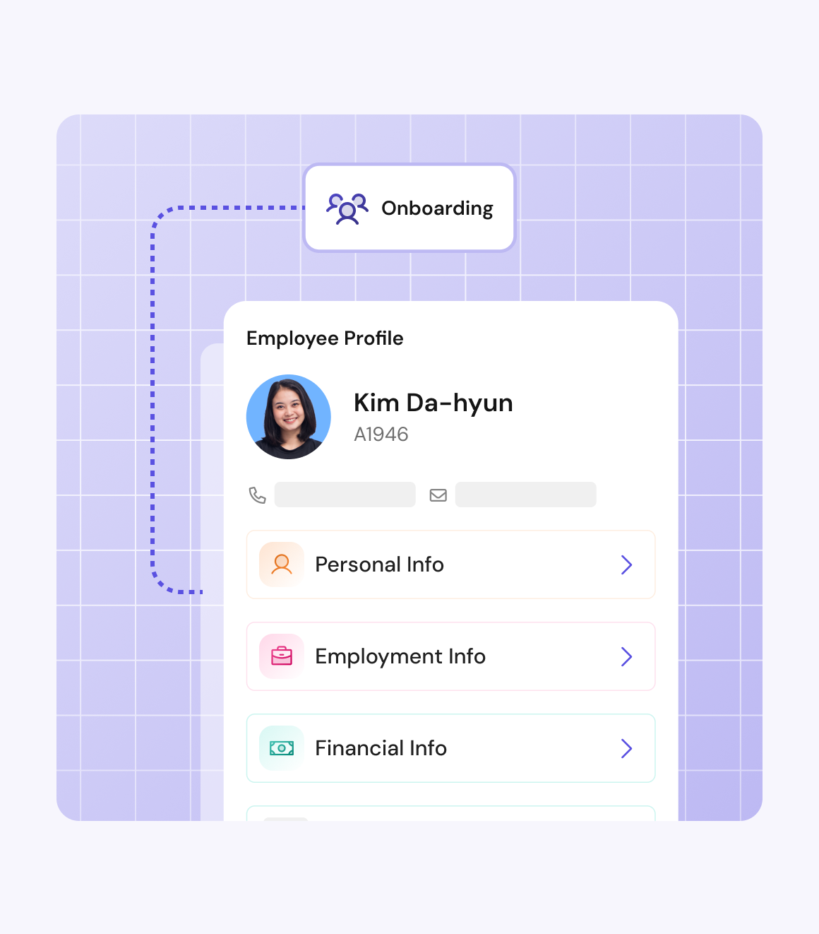 Seamless data flow employee profile