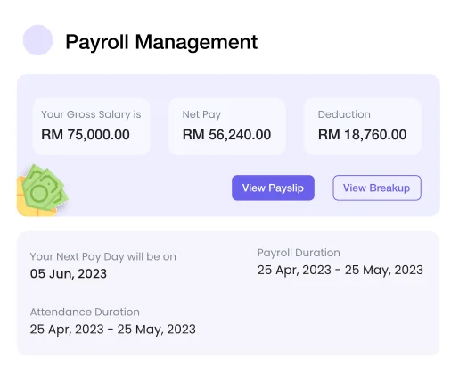 Payroll Management Dashboard of Akrivia HCM Malaysia