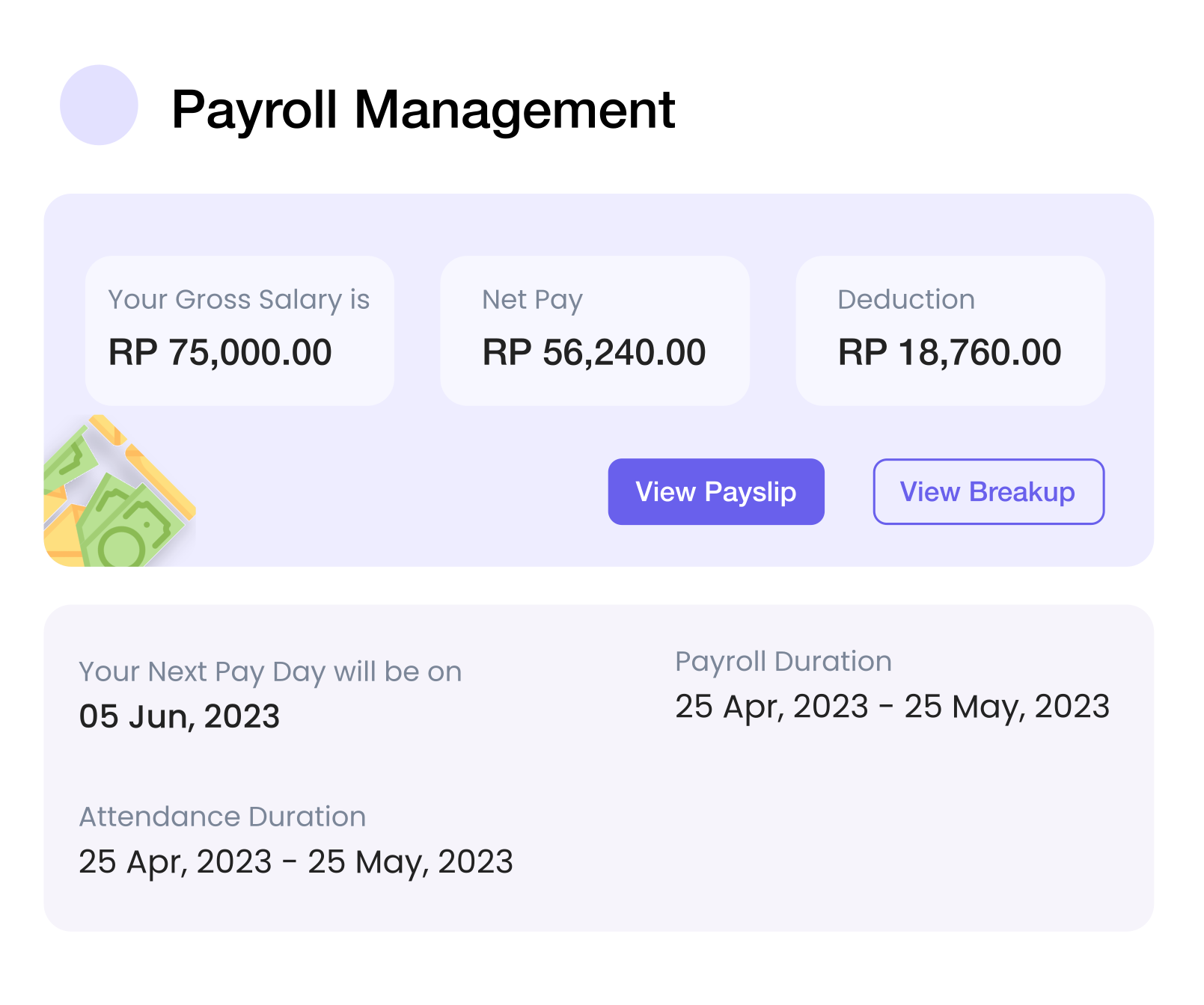 Payroll Management Dashboard of Akrivia HCM Indonesia