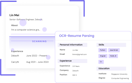 OCR Enabled Resume Parsing